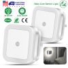 2Packs LED Night Lights Plug-in Light Sensor Lamps Cordless Indoor LED Lighting For Postpartum Mother Babysitter Aged Parent Bedroom Bathroom