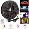 TV LED Backlight Strip 6.56ft Waterproof RGB Strip Light USB Monitor Lighting Kit w/ Remote Controller 16 Colors For 40-60 in TV