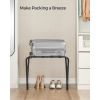 Set of 2- Sturdy Black Metal Folding Luggage Rack