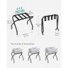 Set of 2- Sturdy Black Metal Folding Luggage Rack