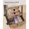 Industrial Modern Metal Wood Jewelry Armoire Cabinet Organizer Mirror on Wheels