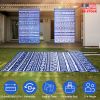 4.98x8FT Reversible Outdoor Rug Waterproof Mat with Storage Bag Portable Plastic Carpet Indoor Outdoor Activity for Picnic Patio Deck RV Trip Blue & W