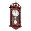 Grandfather Clock, 23.2 in Classic Vintage Pendulum Clock, Pine Wood & MDF Wall Clocks with Quartz Movement and Quiet Design, for Living Room, Bedroom