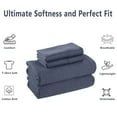 Mainstays Extra Soft Adult Jersey Bed Sheet Set, 4-Piece, Queen Size, Blue Cove, Stretch Knit, Breathable and Machine Washable