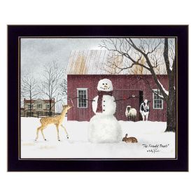"The Friendly Beasts" by Billy Jacobs, Ready to Hang Framed Print, Black Frame