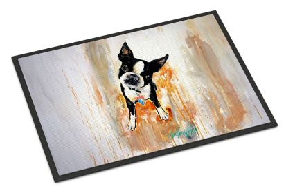 Boston Terrier Scout Doormat Front Door Mat Indoor Outdoor Rugs for Entryway, Non Slip Washable Low Pile, 24H X 36W