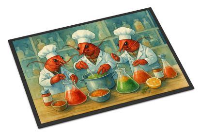 Crawfish Science Doormat Front Door Mat Indoor Outdoor Rugs for Entryway, Non Slip Washable Low Pile, 18H X 27W