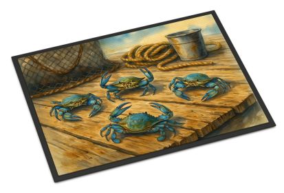 Crabs Stand Off Doormat Front Door Mat Indoor Outdoor Rugs for Entryway, Non Slip Washable Low Pile, 18H X 27W