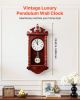 Grandfather Clock, 23.2 in Classic Vintage Pendulum Clock, Pine Wood & MDF Wall Clocks with Quartz Movement and Quiet Design, for Living Room, Bedroom