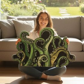 Green And Purple Cthulhu Rugs Water Absorbent Bath Mat Octopus Anime Rug Graphic Gothic Bathroom Rugs Fantasy Decorate, Non Slip Backing, Unique Gift (Option: Green-1827in)