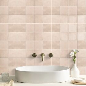 10pcs Self-adhesive Splash Wall Tiles, 10x10 Inch Self-adhesive Subway Tiles, High Quality Pink, Suitable For Kitchen And Bathroom Walasy DIY Home Dec (Option: 1)