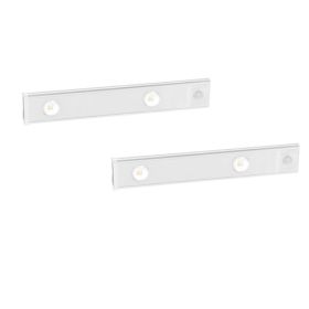 2Pack Rechargeable Cabinet Light Motion Sensor Light Cordless LED Closet Lamp 3 Colors Dimmable Light for Kitchen Cabinet (Option: 20CM Silver)