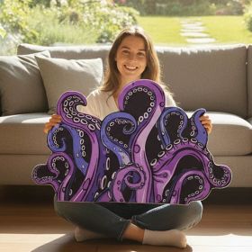Green And Purple Cthulhu Rugs Water Absorbent Bath Mat Octopus Anime Rug Graphic Gothic Bathroom Rugs Fantasy Decorate, Non Slip Backing, Unique Gift (Option: Purple-1827in)