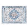 6x9FT Vintage Area Rug Modern Non Slip Carpet Boho Low Pile Soft Rug Waterproof Machine Washable Rug for Living Room Bedroom Kitchen Dining Room Under
