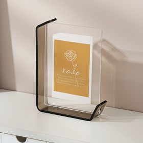 5x7 Inch Colorful Acrylic Photo Frame Box Creative Picture Holder Stylish Gradient Color Collage Frame (Option: Grey-5x7 Inch)