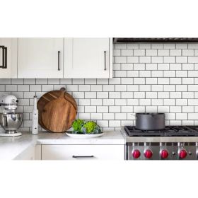 10pcs, Marble Peel And Stick Backsplash Tiles For Kitchen Walls Bathroom Countertops, 12 Inch*12 Inch, Adhesive Glazed Ceramic Surface,rproof, Heat Re (Option: 1)