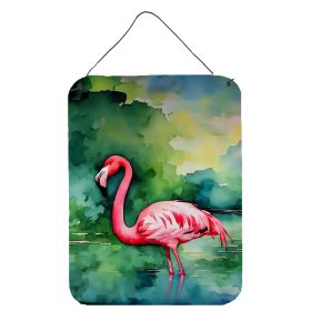 NEW Flamingo Wall or Door Hanging Prints Aluminum Metal Sign Kitchen Wall Bar Bathroom Plaque Home Decor Front Door Plaque, 12x16, Multicolor (Default: Default)